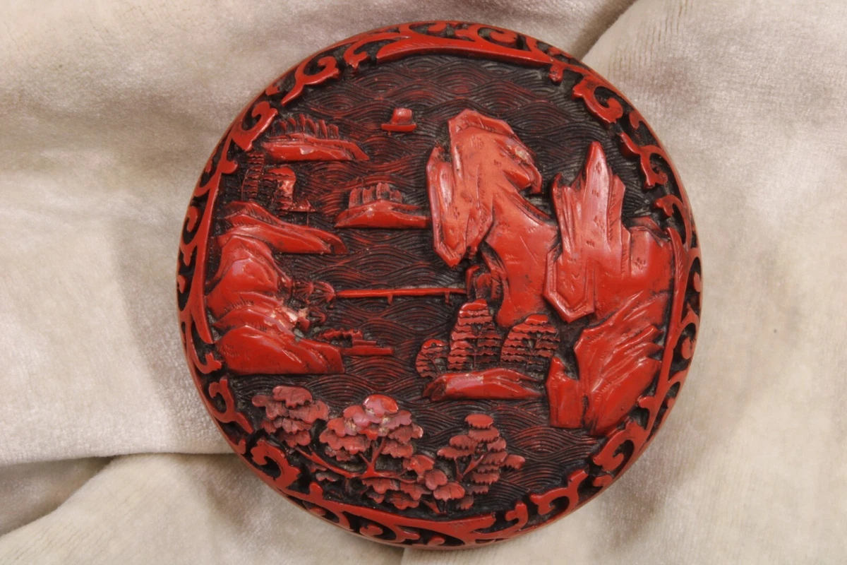 Lot De 2 Corbeaux Muraux En Céramique – Style Asiatique Art Déco – Peints Rouge