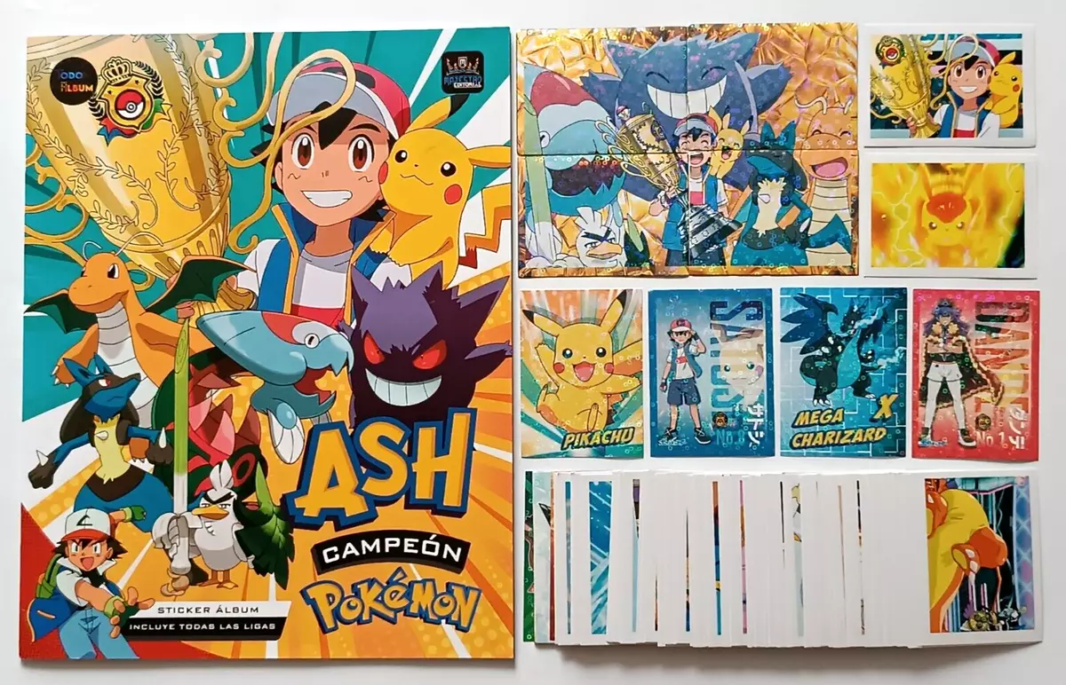 ALBUM POKEMON ASH CHAMPION - Sticker Album + Full Set 148/148 PERU 2023  PIKACHU