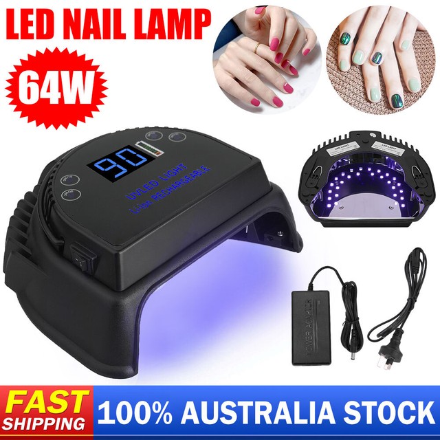 64W Cordless LED UV Nail Lamp Gel Polish Fast Dryer Curing Light Rechargeable 64W Cordless LED UV Nail Lamp Gel Polish Fast Dryer Curing Light Rechargeable