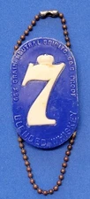 seagrams 7 Coin Holder Keychain VINTAGE 
