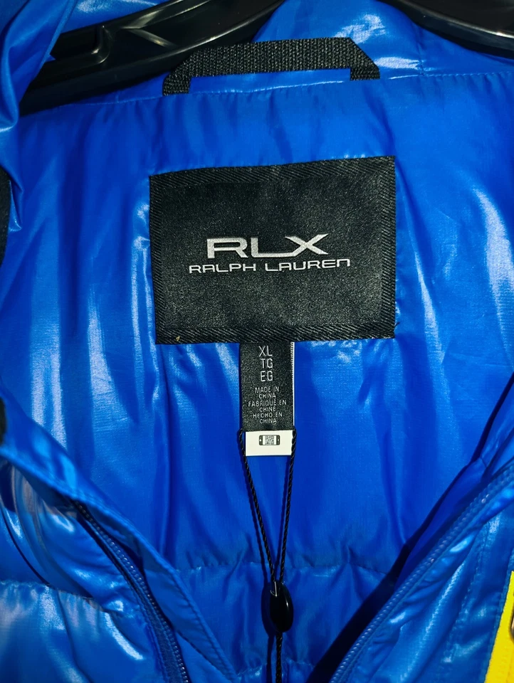 RLX Ralph Lauren Shelton Hooded Puffer 1/3 Zip Pullover Spa Royal Size XL 598$ - Image 4 of 4