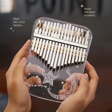 Kalimba 17 Note Keys Thumb Piano Crystal Clear Transparent Finger Piano Star Moo
