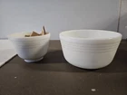 Vintage Pyrex Hamilton Beach Vintage White Milk Glass Bowls #24 And 18 ~ Trl7#81