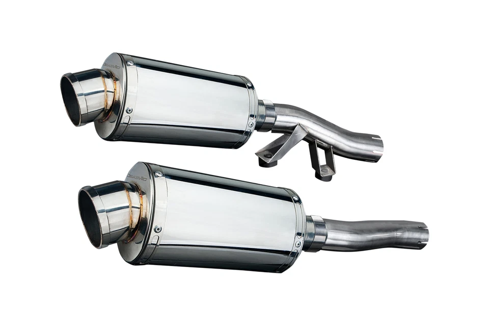 Kawasaki Concours ZG1000 1986-2006 Slip On 9" Oval Stainless Exhaust Muffler Kit - Image 4 of 4