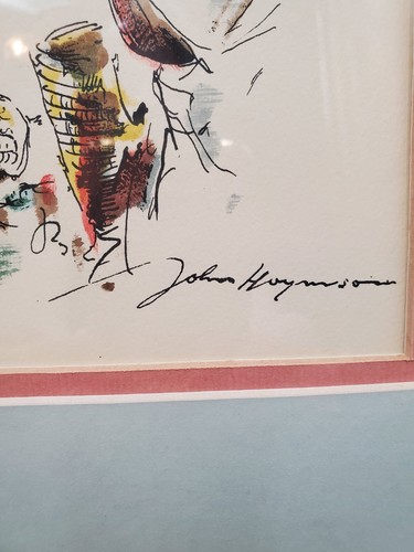Original Watercolor John Haymson "Kingston Jamaica Streetscape" Signed 22x17" * - Picture 5 of 10