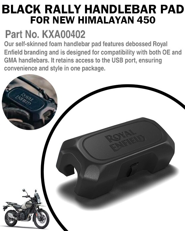 Pad Per Manubrio Royal Enfield Himalayan 450 - Schiuma Comfort Con Branding In Rilievo - Foto 9