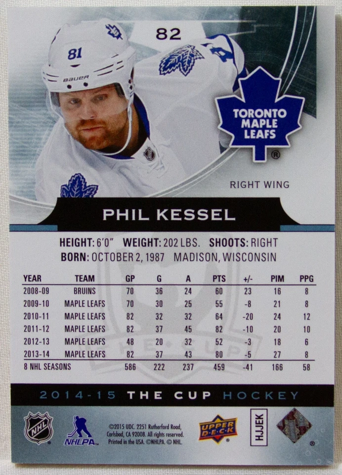 2014-15 UD The Cup Phil Kessel 3/5 - Image 2 of 2