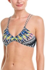 Red Carter 263452 Womens Cross Front Bikini Top Swimwear Size Large