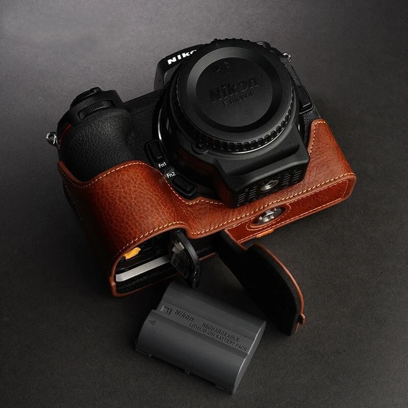 Real Leather Camera Bag Case Cover Grip Belt Strap For Nikon Z5 Z6 Z7 Z6II Z7II - Image 2 of 4