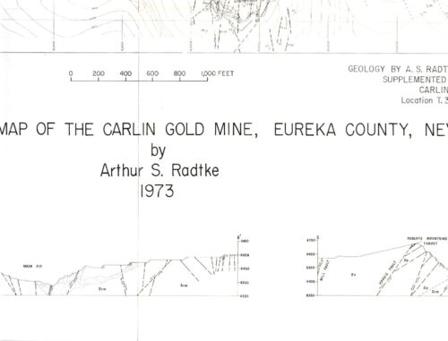 Mappa geologica USGS: miniera d'oro Carlin, contea di Eureka, Nevada - Foto 1 di 2