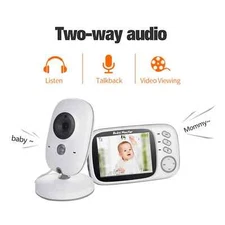 DELESYS Video Baby Monitor 2.4G Wireless with 3.2 Inch LCD 2 Way Audio Night Vis