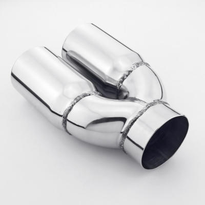 Twin 3" Exhaust Tips Double Skin Tailpipes In T304 Stainless Steel - MIJ Exhaust Systems - Foto 4