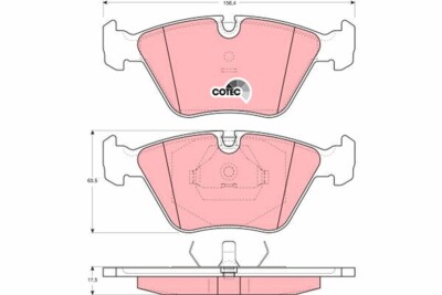 TRW GDB1064 brake pad set, disc brake for Daimler Jaguar