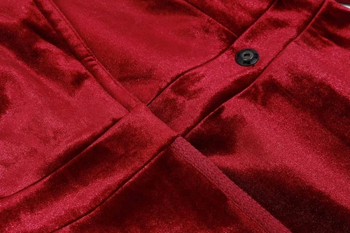 Primavera Para Mujer Elegante Terciopelo Un Botón Maxi Gabardina Bolsillo Fiesta Abrigo - Imagen 12 de 36