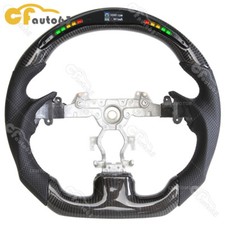 For Infiniti G37 Led Real Carbon Fiber Steering Wheel 2009-2013 Red Stitching