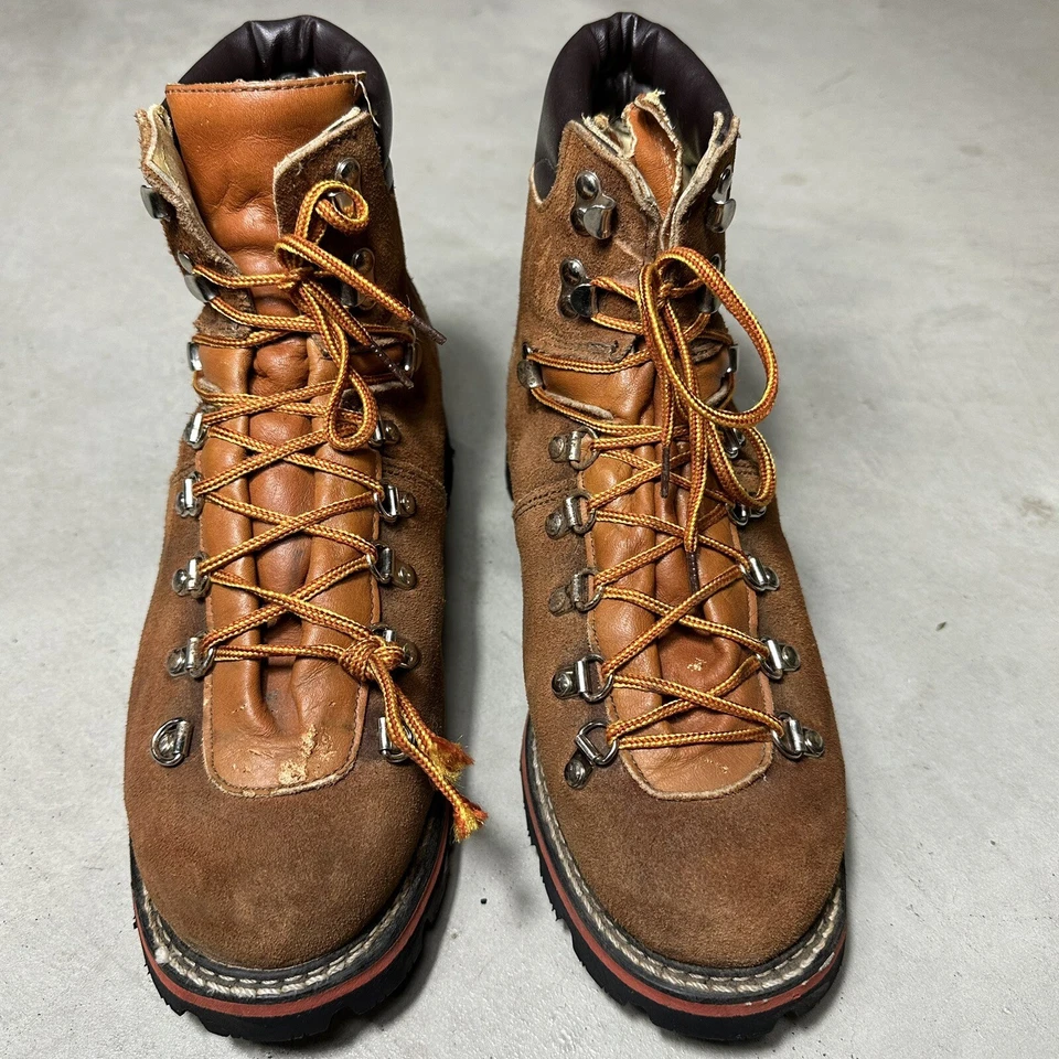 Botas de Montañero Rocky de Colección Cuero Marrón Botas de Senderista de Encaje Hechas en EE. UU. Para Hombres 7M Foto 3 de 4