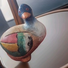ENTE  HOLZ ALT Lca10cm Handarbeit Handmade Volkskunst Sammlung Vintage
