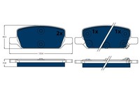 Bremsbelagsatz Scheibenbremse Electric Blue Trw GDB2380BTE FüR Tesla Model Awd