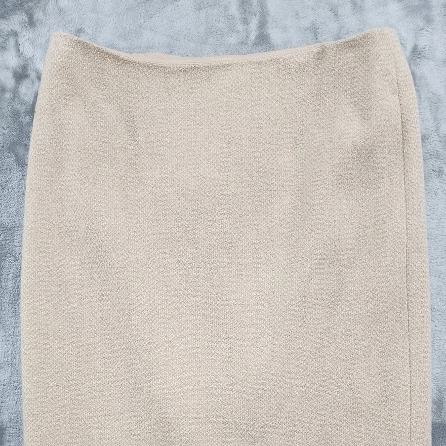 Falda vintage Ralph Lauren etiqueta negra para mujer 4 beige mezcla de lana corte lápiz midi Foto 2 de 4