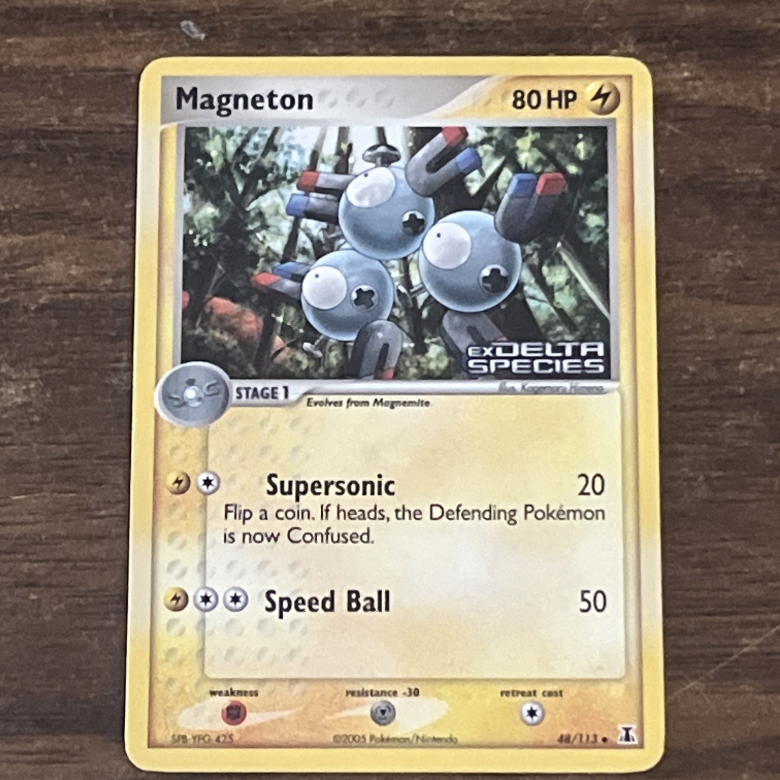 Pokemon Card Ex Delta Species Magneton 48/113 2005 Reverse Stamped Holo NM