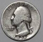 1936-P Washington Quarter - Very Good/Fine - #0721EA