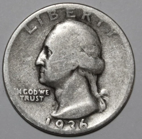 1936-P Washington Quarter - Very Good/Fine - #0721EA