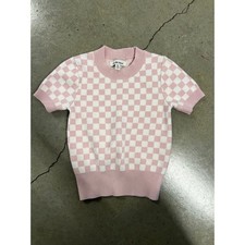 Nik & Leksi Sweater - Pink Checkered - Short ...