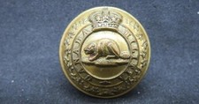 Canada Militia WWI/Pre-WWI Large Brass Tunic Button E Stillwell & Son London