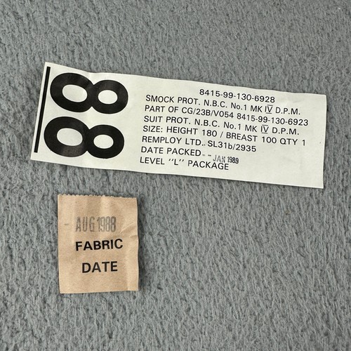 Vintage NBC No. 1 Schutzanzug MK IV DPM Smock Jacket Camo Army Größe 180/100 - Bild 5 von 7