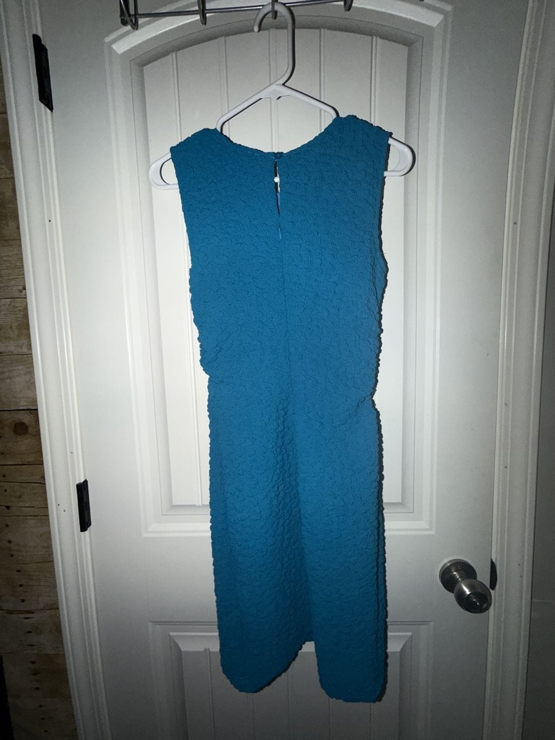 💙 Anthropologie Teal Blue Textured Sheath Dress XS New  💙, photo 4