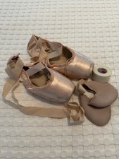 Spotlight Pink Satin Pointe Ballet Shoes Women  s 5 1/2 XX MPN 213