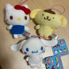 Sanrio Characters 3-Piece Set Hello Kitty Pompompurin Cinnamoroll Used