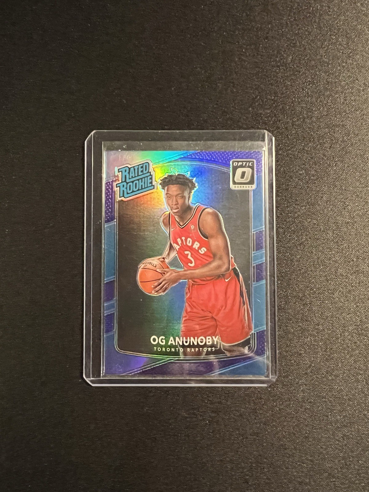 OG Anunoby 2017-18 Donruss Optic BK Rated Rookies Purple Prizm RC #178