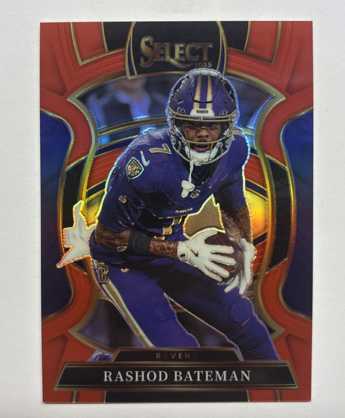 2025 Panini Select - Concourse RASHOD BATEMAN #62 Red Prizm /99 Ravens