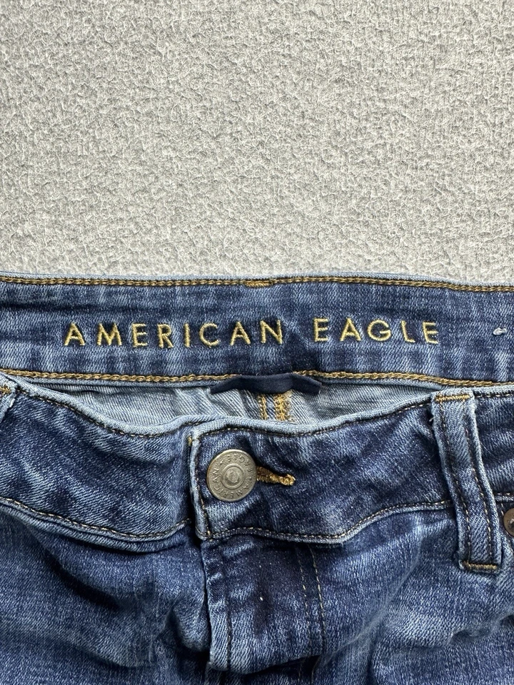 American Eagle Jeans Adult 36x32 (34x29) Blue Denim Straight Slim Normcore Mens - Image 2 of 4