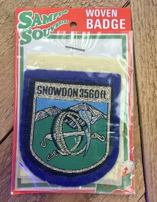 RECTANGLE VERSION Wales Tallest Mountain Patch SNOWDON Summit 3650 FT.