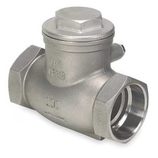 1-1/2" Socket Weld Stainless Steel Swing Check Valve, 4Vmv5
