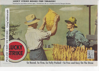 Original 1942  Lucky Strike Cigarettes vintage print ad