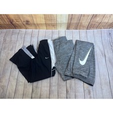 Nike Boys Bundle Athletic Pants Joggers Black Grey Size L/XL READ