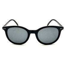 Foster Grant Designer Round Sunglasses OL-1221 Classic Black Frame And Lenses