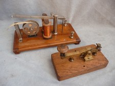 antique morse telegraph set receiver morse code key 1920s teaching aid model