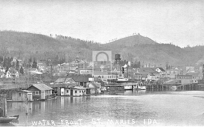 #ad Water Front Boat Docks St Maries Idaho ID Reprint $9.99