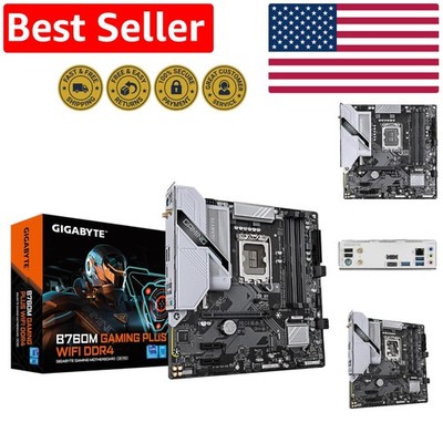 LGA 1700 B760M Gaming Plus Motherboard WiFi, 4 DIMMs DDR4 & USB 3.2 Connectivity