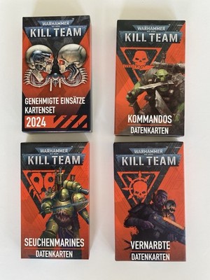 Warhammer 40k Kill Team Datenkarten & Genehmigte Einsätze 2024 Kartenset *NEU*