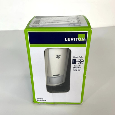 Leviton Single Pole Humidity Sensor & Fan Control DHS05-1LW Resi White 120V