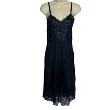Vanity Fair Vintage Small Navy Babydoll Dress Slip Lingerie Coquette