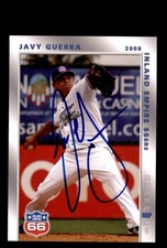 Signed Baseball Card Auto Javy Guerra 2008 Grandstand Inland Empire 66ers