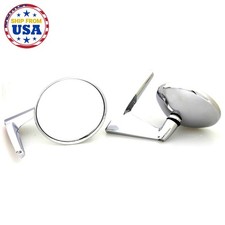 Amx Zil 111 New Pair Chrome Fender Door Mirrors Left Right Side 2 Pieces 1959-70