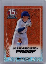 Matt Shaw 2025 Leaf National NSCC Baseball 1/1 Pre Production Proof