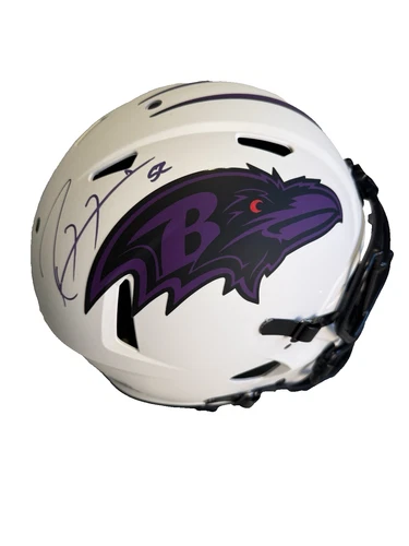 RAY LEWIS Authentic Signed Full-Size “Lunar” Baltimore Ravens Speed Helmet
